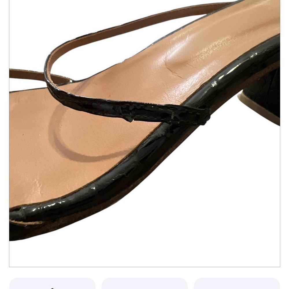 LOQ MANOLA SANDALS - BLACK PATENT CROC - Picture 13 of 15